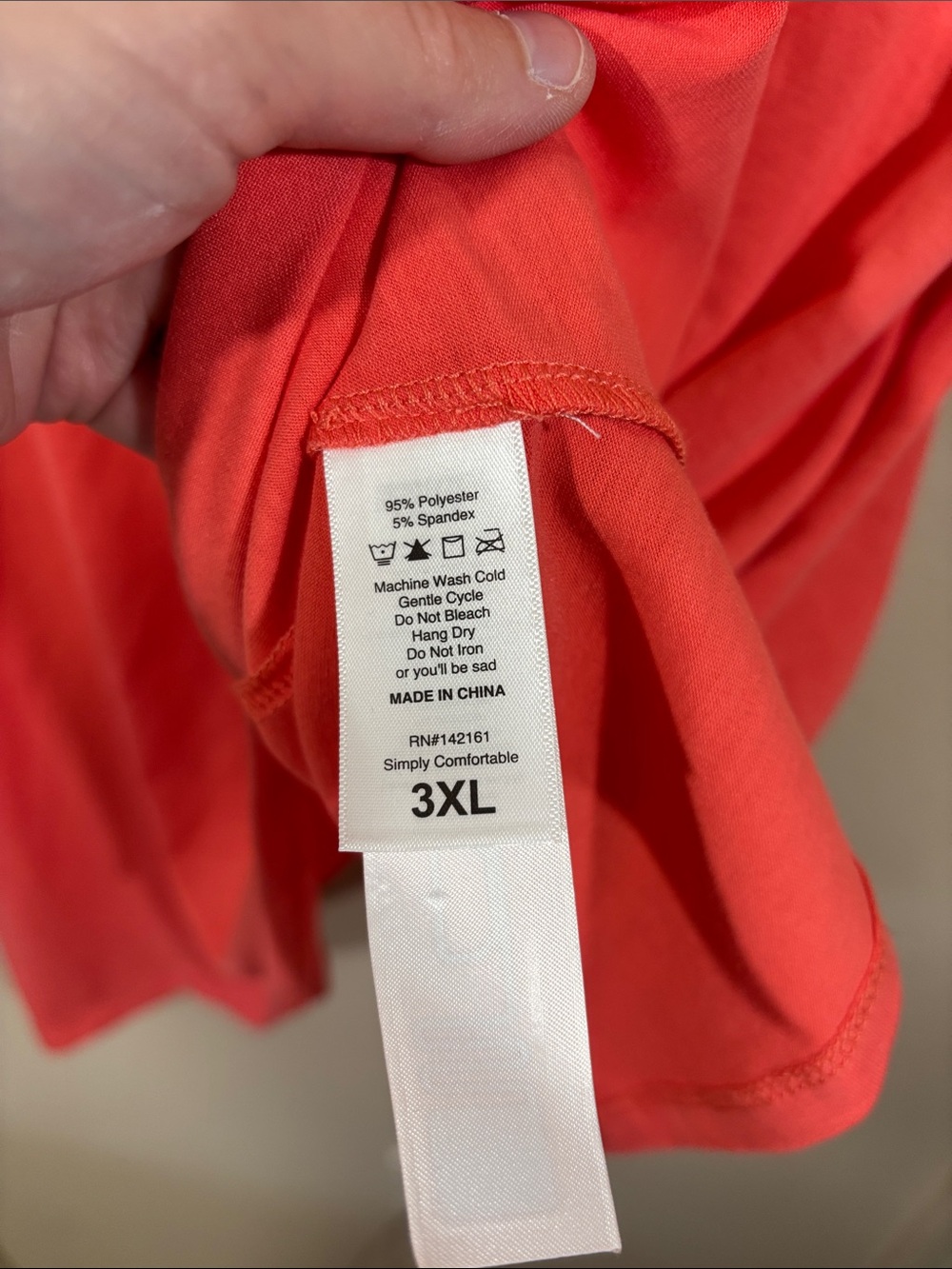 Lularoe Plus Size Coral Melissa Tunic Tee Size 3XL - Picture 6 of 6